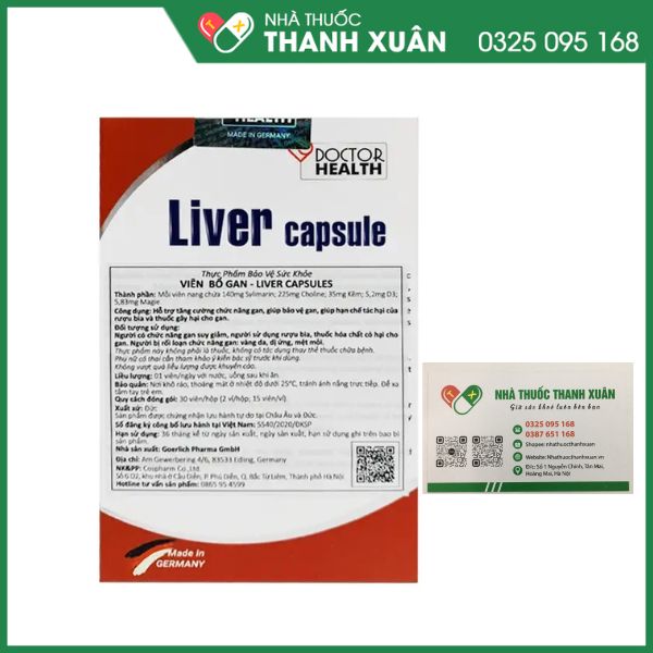 Liver Capsule - DoctorHealth hỗ trợ bảo vệ gan, tăng cường chức năng gan
